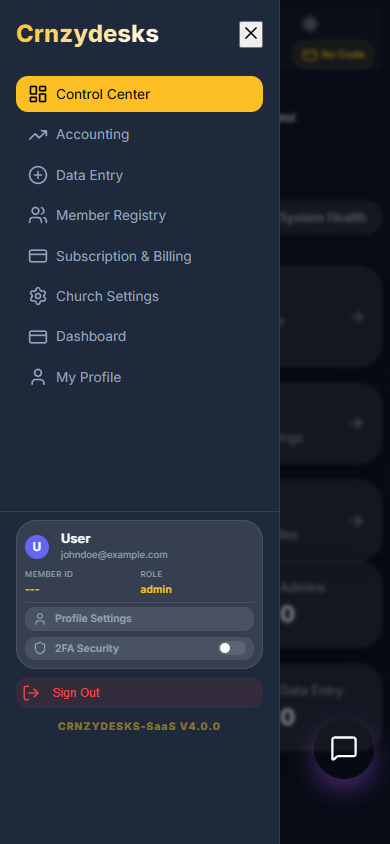 Sidebar Navigation